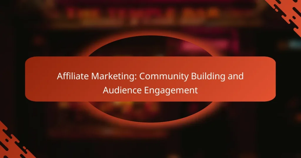 Affiliate Marketing: Community Building and Audience Engagement