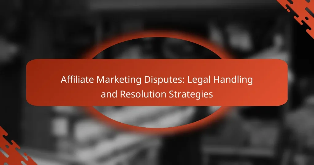 Affiliate Marketing Disputes: Legal Handling and Resolution Strategies