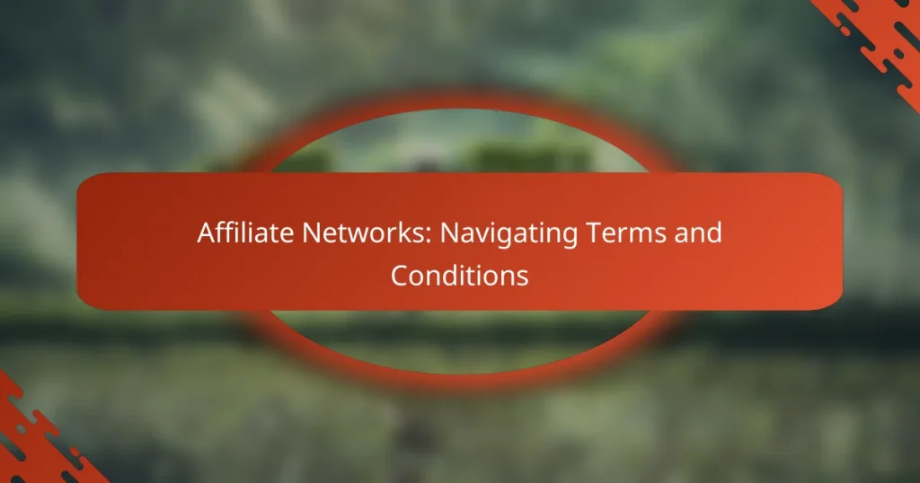 Affiliate Networks: Navigating Terms and Conditions