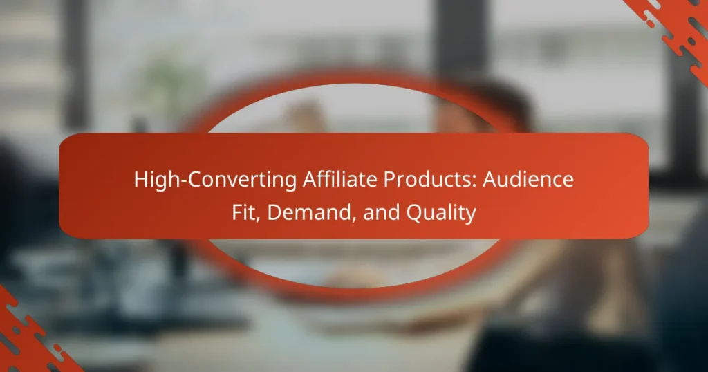 High-Converting Affiliate Products: Audience Fit, Demand, and Quality