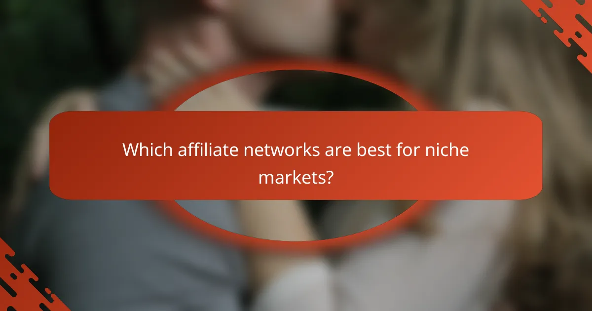 Which affiliate networks are best for niche markets?